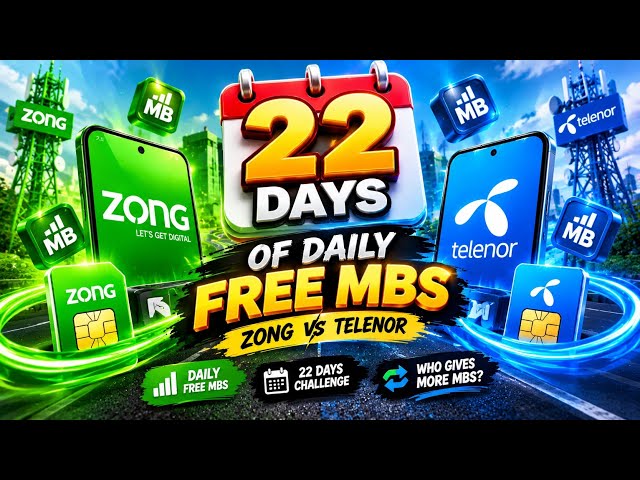 22 DAYS OF FREE MBs 😱 | Zong vs Telenor — WHO GIVES MORE? 🏆 | New Results