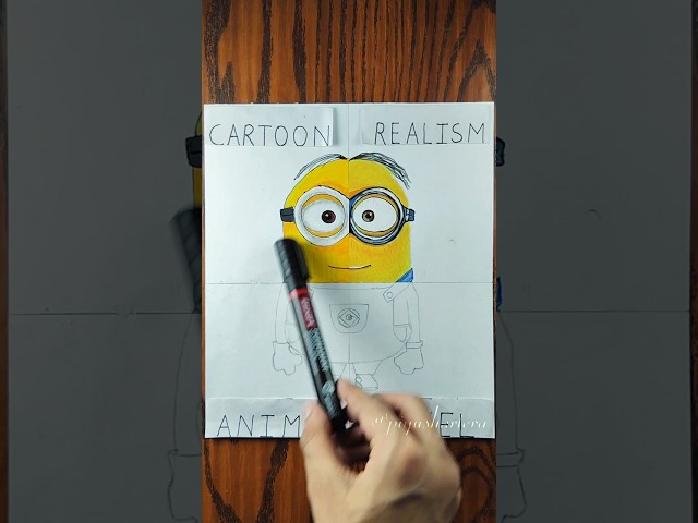 I tried to draw MINION✨ as a Anime 🫪 #drawing #anime