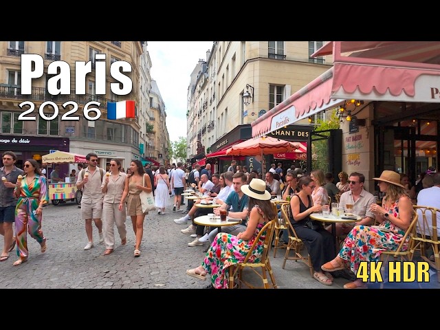 Paris Walk_ Lively Weekend in the City Center (4K HDR) – 2026 Virtual Tour
