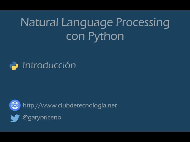 01 Python Introducción a Natural Language Processing