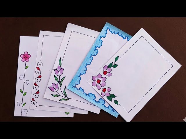 5 Border Design/ Border Design for School Project File Decoration ideas 