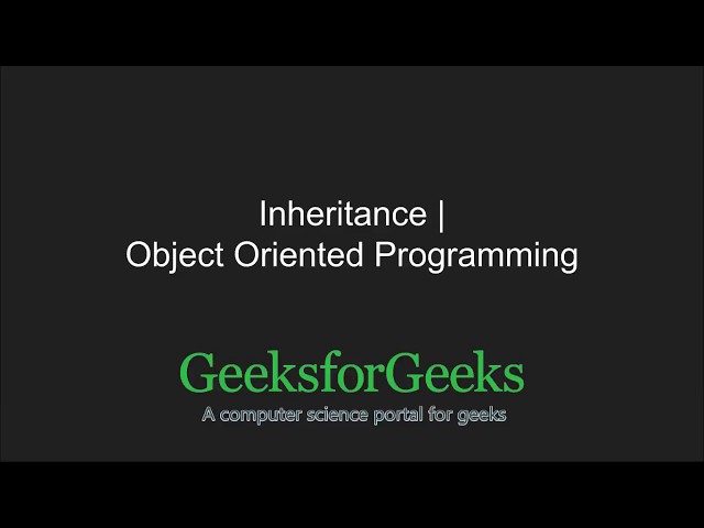 Python Programming Tutorial | Object Oriented Programming in Python - Part 3 | GeeksforGeeks