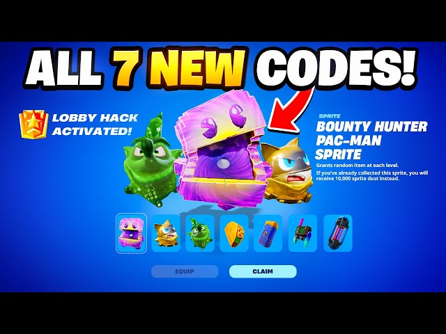 7 *NEW* LOBBY HACK Codes in Fortnite Update! (RARE SPRITES)