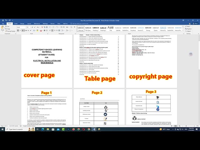 How to start page numbering from a specific page in word