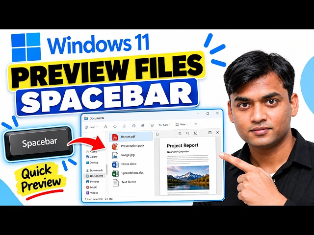 QUICK PREVIEW | How to Preview Files with Spacebar in Windows 11 | Tutorial for Beginners