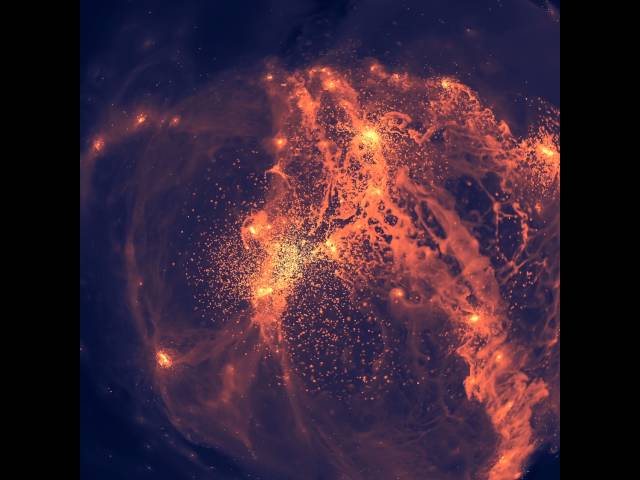 Astrophysics simulation visualisation