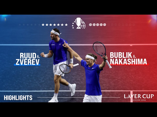 Ruud/Zverev v Bublik/Nakashima Highlights | Laver Cup 2026 Match 8