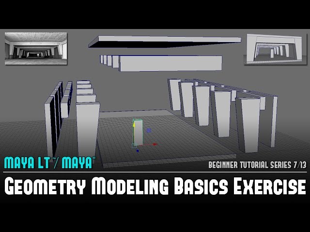 Maya Beginner Tutorial 7/13: Geometry Modeling Basics Exercise