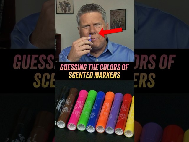 Blind Person Tries Guessing Colors of Scented Markers