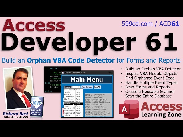 Build an Orphan VBA Code Detector for Forms and Reports in Microsoft Access