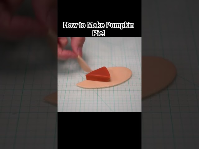 How to Make a Slice of Pumpkin Pie From Polymer Clay! See the full video on Clayformations!