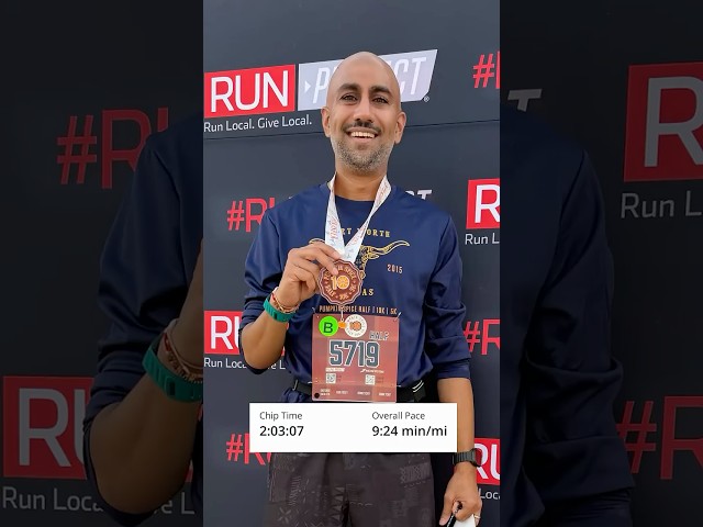 My first 13.1…race. Run Project Pumpkin Spice Half-Marathon. Nov 22, 2025. #halfmarathon #running