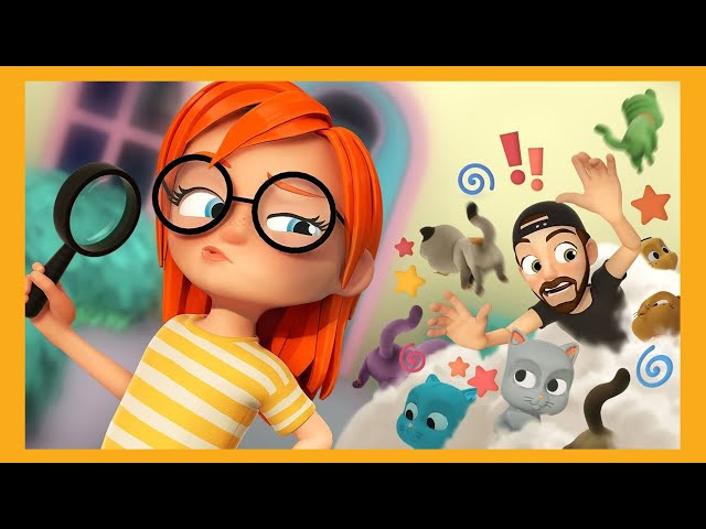 Adley the Detective Cat!! 3D Grandma lost her cats! Playing Roblox with Dad and the cats!