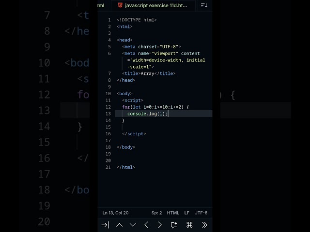 Javascript exercise 11d #html #css #javascript