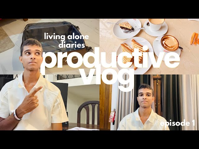study vlog 📚 cafe studying, aliving alone diaries, productive vlog, moving 