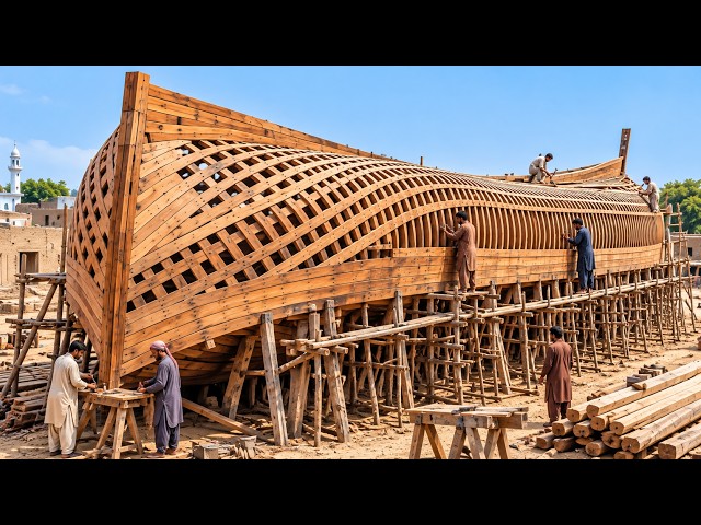 Amazing Process of Pakistani Craftsmen Building Giant Wooden Ships - @Mechanical_Manufacturing1