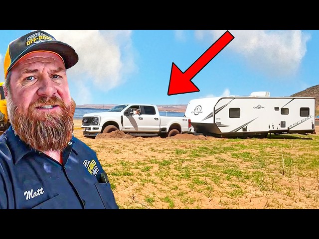 Truck & Trailer Stuck in The WORST Place!
