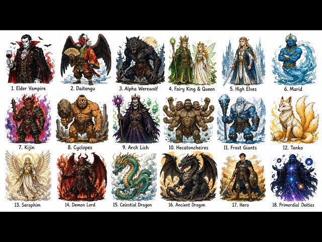 STRONGEST MYTHICAL CREATURE OF EACH RACE IN MYTHOLOGY