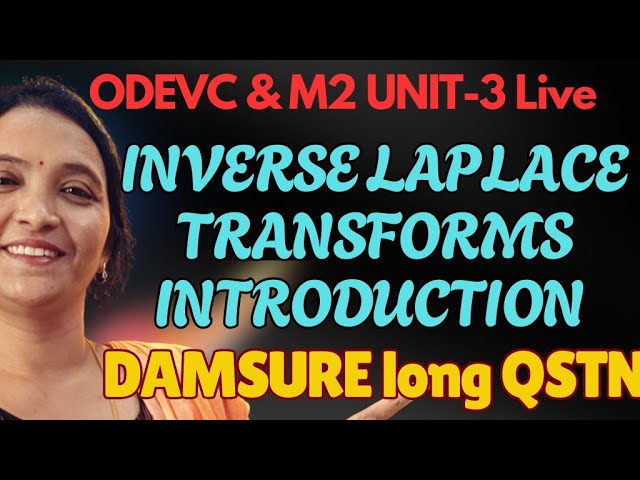 Rama Reddy Maths Academy is live #M2Live #ODEVC #M3R20 M2R25 #InverseLaplaceTransforms