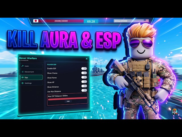 Naval Warfare Script - Kill Aura & ESP