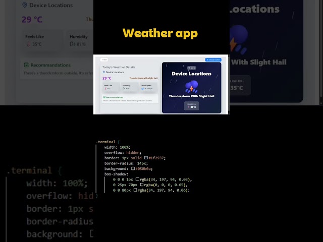 weather app  #shorts#html#css#javascript#webdevelopment#programming #learncode