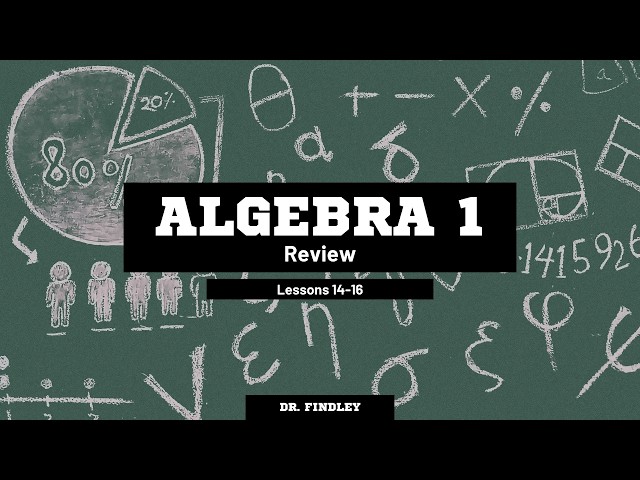Algebra 1 Review Lessons 14-16
