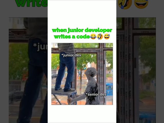 When junior developer writes a code😂🤣😅#clientes #corporatememes #shorts #short