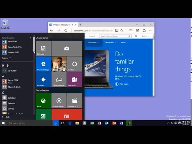 Windows 10 Tutorials Start Menu