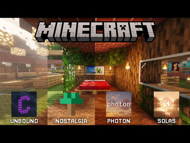 Complementary Unbound, Solas, photon and Nostalgia shaders comparison | Minecraft 1.21.11