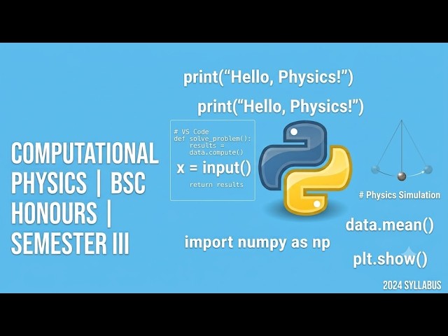 Python Programming Full Basics | Computational Physics Sem 3 | Module 2 Part 1