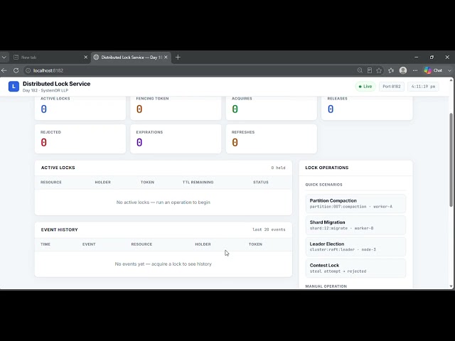 Day 182: Build a Distributed Lock Service in Python | FastAPI, Fencing Tokens & TTL#systemdesign