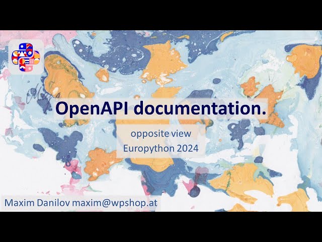 An alternative view on the OpenAPI documentation. EuroPython Prague 2024.