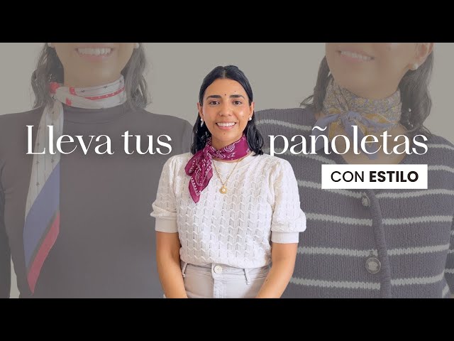 Easy ways to use scarves depending on the collar of your blouse or shirt