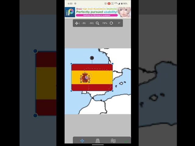 How to making flag map tutorial for IbisPaintX | #ibispaintx #map #mapping #flag #country #shorts