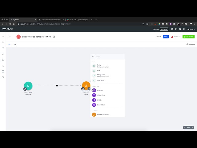 Synerise & Slack Integration with Automation Module