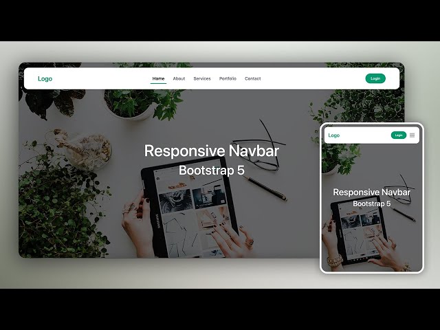 Bootstrap 5 | How to create a Responsive Navbar | Step by Step Tutorial