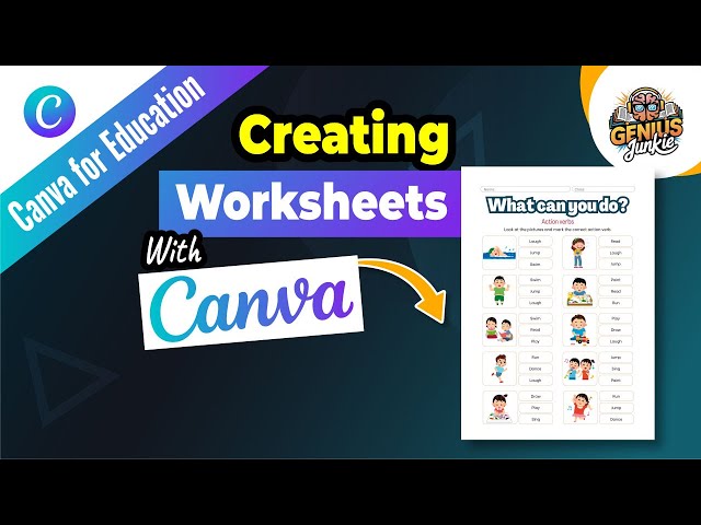 How to Create Worksheets in Canva | Step by Step Tutorial by Genius Junkie