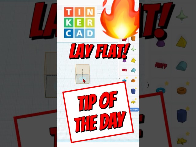Tinkercad has updated the Cruise Feature! Lay Flat is HERE! 🔥