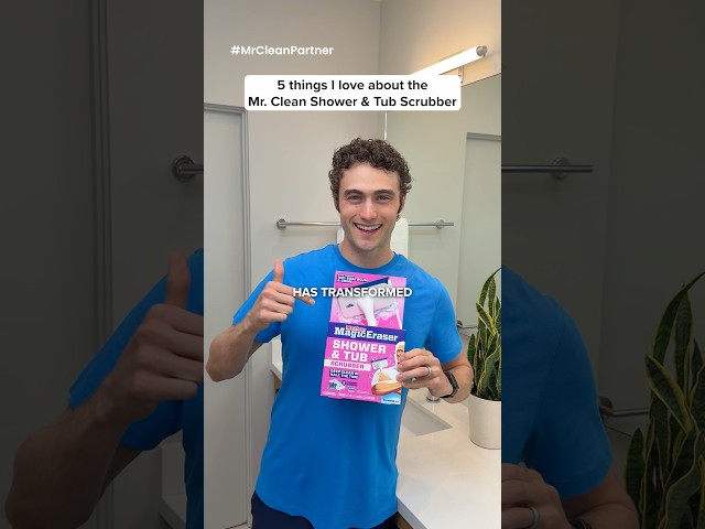 #MrCleanPartner The 5 HIDDEN Features of the @Mr. Clean Shower & Tub Scrubber