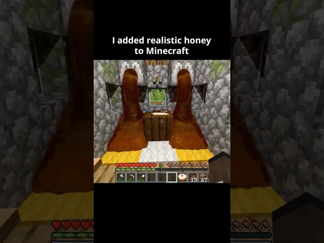 Adding Realistic Honey to Minecraft | #minecraft #shorts #rtx5090