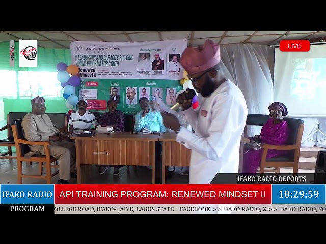 API TRAINING PROGRAM: RENEWED MINDSET II