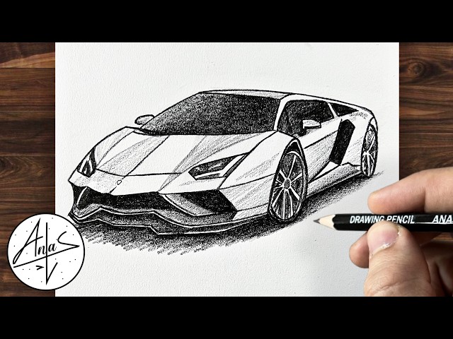 How To Draw LAMBORGHINI Realistic | step by step