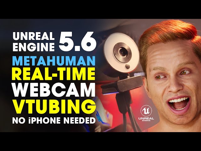 Unreal Engine 5.6 Real-Time Realistic MetaHuman VTuber using WEBCAM Test | VTubing using WEBCAM