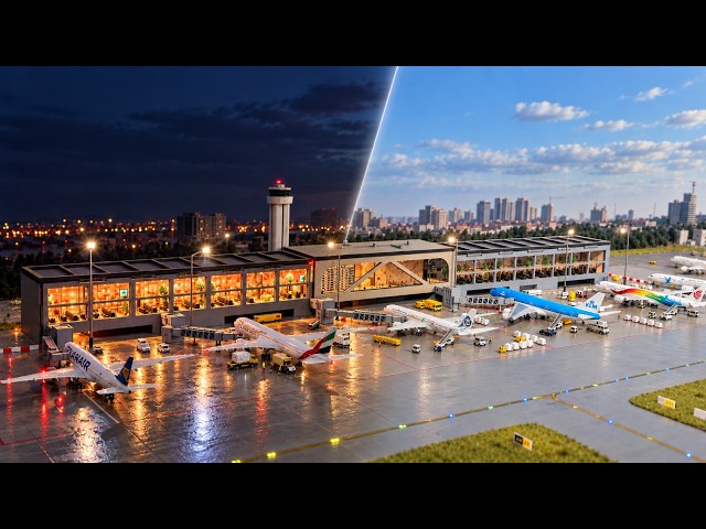 Building a Model Airport Terminal With WORKING Lights