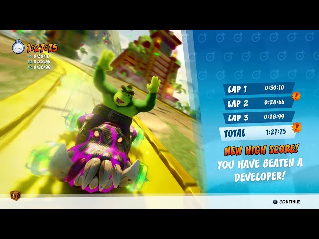 CTR Nitro Fueled - Developer Time Trial #9: Papu's Pyramid (1:27:75)