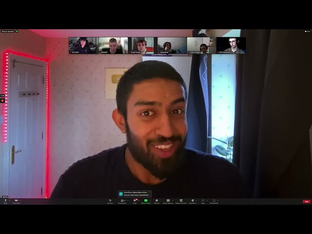 Hamza gives a lecture on life setup