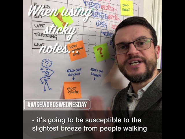 When using sticky notes