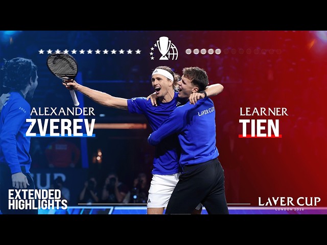 Alexander Zverev v Learner Tien Extended Highlights | Laver Cup 2026 Match 10