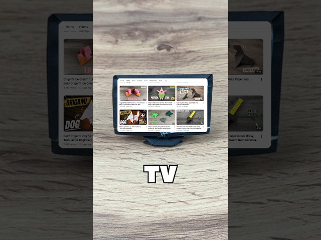 EASY ORIGAMI TV TUTORIAL | DIY TV MONITOR FROM ORIGAMI PAPER STEP BY STEP | PAPER TELEVISION ART