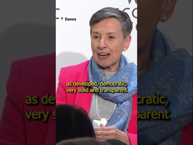 Our chair Delia Ferreira in Davos last week, at the #WEF23. #transparencyinternational #shorts